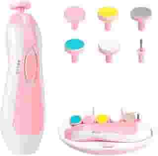 Cortador Unha Bebê - Kit Manicure Completo Aparador Lixa Recém Nascido Seguro Silencioso Luz Led Diversas Idades