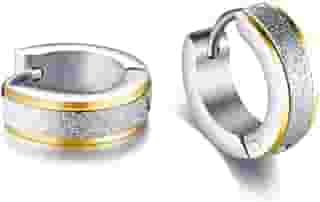 Brincos masculinos de aço inoxidável para cartilagem cirúrgica, brincos foscos, pequenos brincos de argola de prata para homens