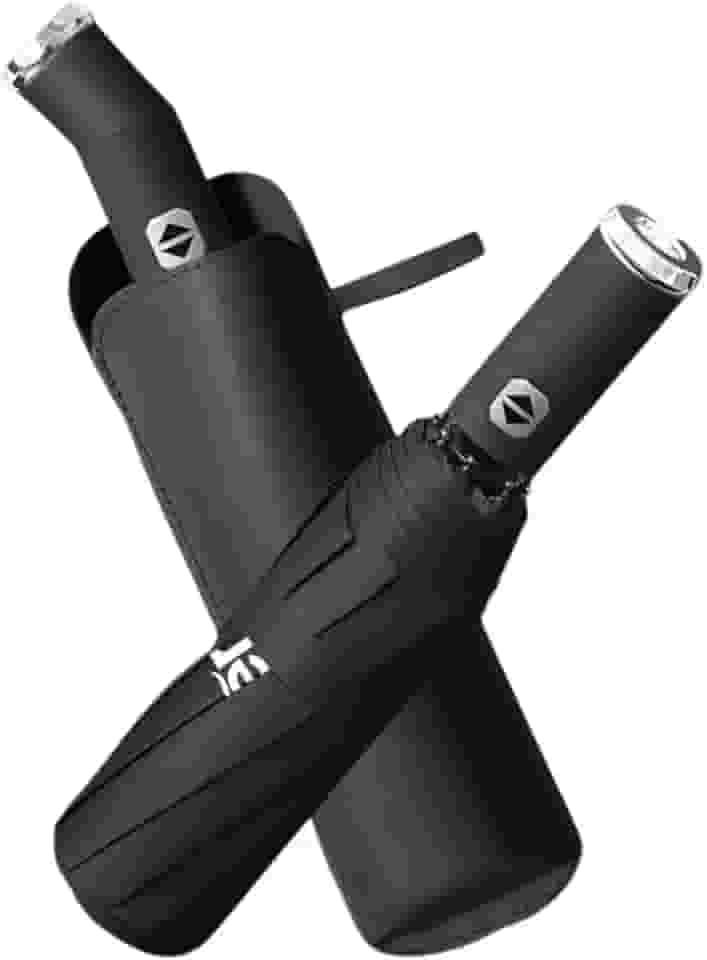 Guarda Chuva Automático Reforçado Contra Vento Com Led Para Iluminação,10 Varetas Proteção UV UPF 50+ 99%,Resistente ao Vento, Portátil de Viagem, Automático