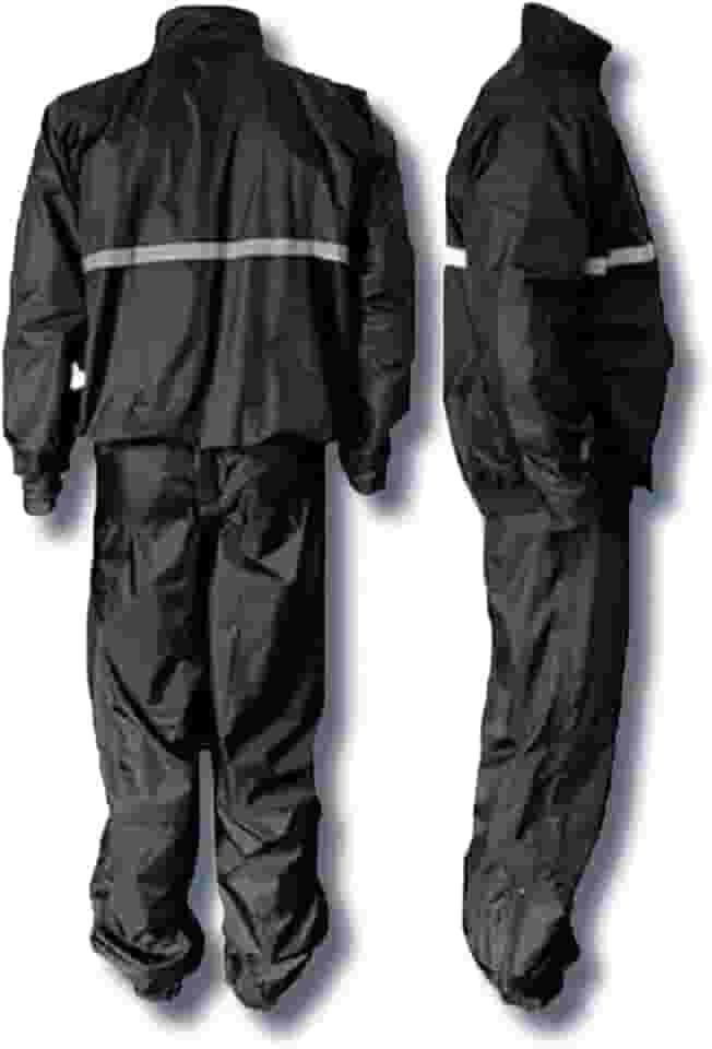 Capa de Chuva Para Motoqueiro Impermeável Preto Capa para Motoboy com Touca Faixa Refletiva e Proteção