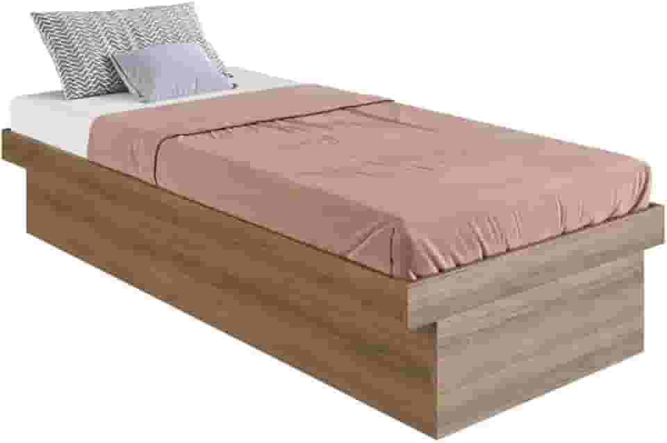 Cama Box Solteiro com Baú Cb1080 190x80cm Haste Articulável de Aço Mel - Art In Móveis