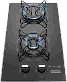 Cooktop a Gás, 2 Bocas, Mondial, Preto/Inox, Bivolt - CTG-04