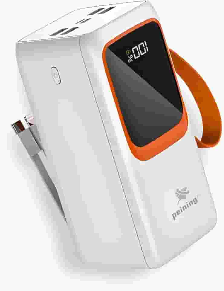 Carregador Portatil Power Bank 50000mah Universal Display Digital Carregamento Turbo Ultra Rápido 22.5W Nunca Fique sem bateria Com Lanterna (Branca)