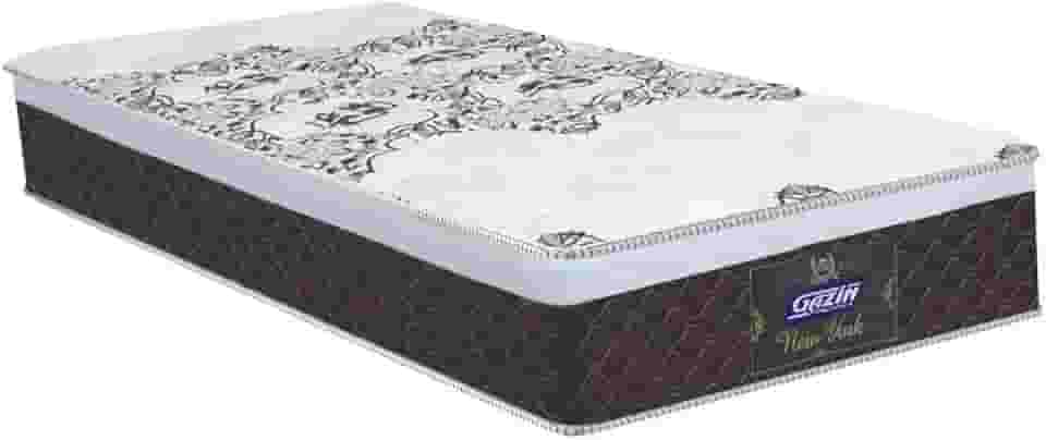 Colchão Solteiro Molas Ensacadas com Euro IN New York Marrom/Branco 88x188x26cm