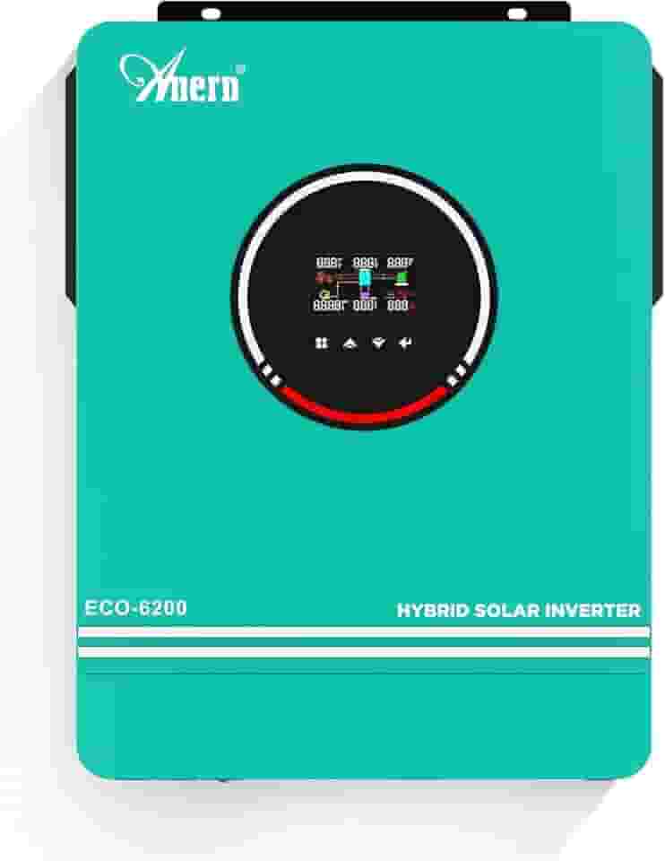 Inversor Solar Híbrido de 6200W 48V CC a 220-230V CA, Inversor de Onda Senoidal Pura com Controlador de Carga Solar MPPT de 120A, Adequado Para Bateria de Gel de Chumbo-ácido de Lítio de 48V