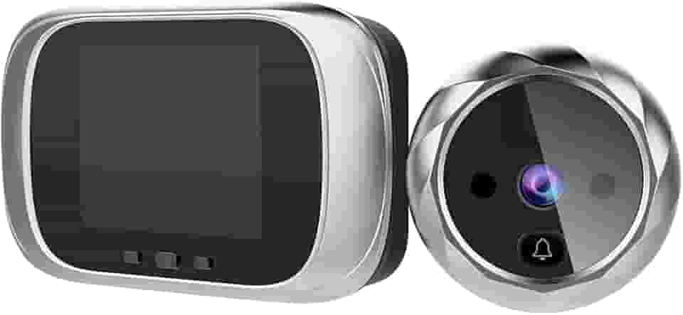 Visor digital de porta olho mágico, câmera, campainha, tela LCD de 2,8 polegadas, visão noturna, fotografia, monitoramento digital de porta para segurança doméstica