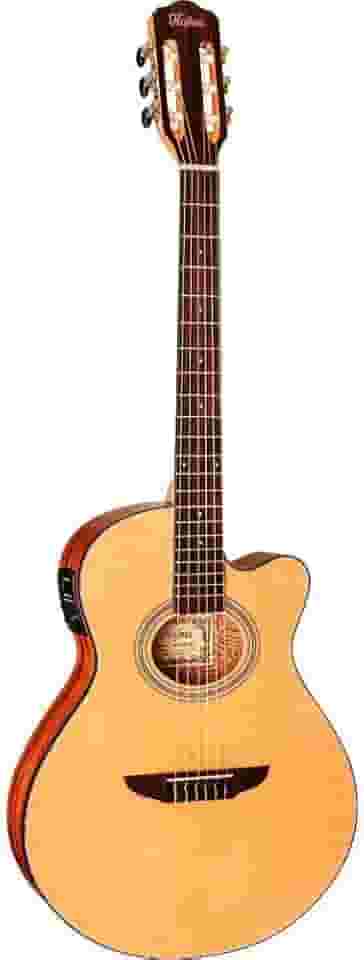 Violao Hofma Hmn298 Eletrico Flat Nylon Satin Natural