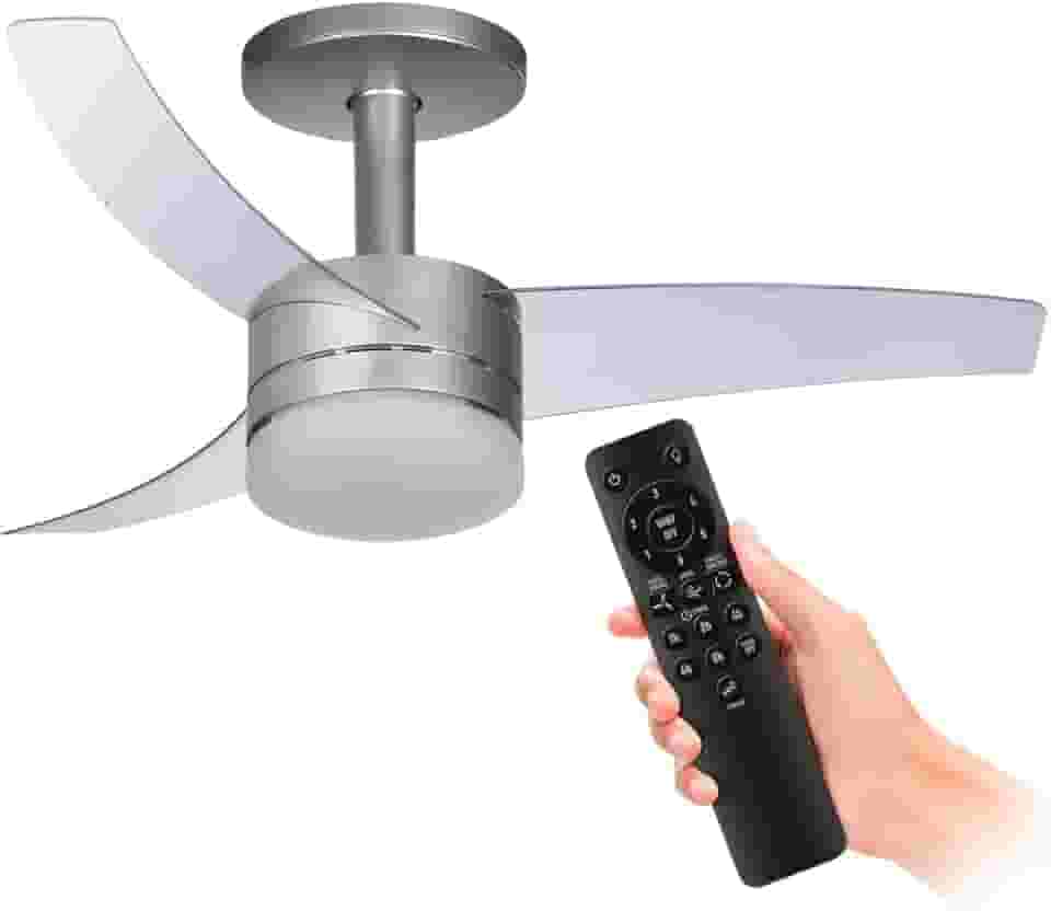 Ventilador de Teto Arno Ultimate Bivolt Prata VX15, 150W, Controle Remoto, 6 Velocidades, 4 Funções e Iluminação para 2 Lâmpadas