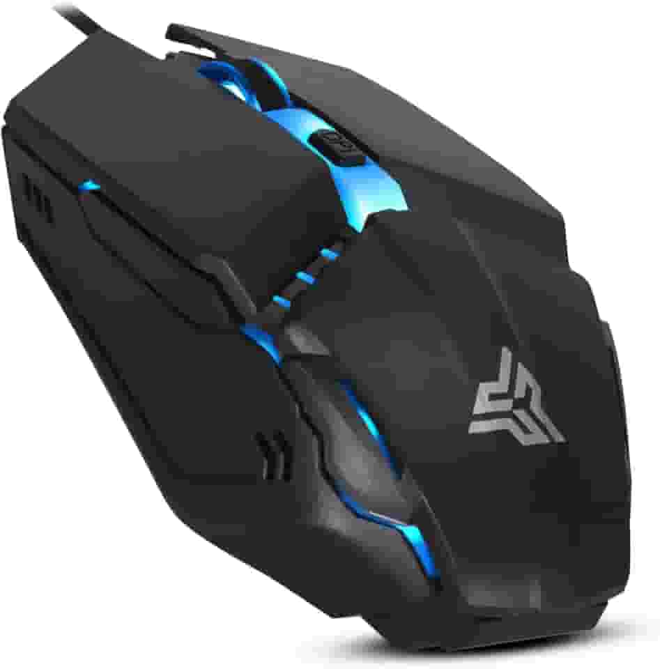 Mouse Gamer Anúbis Sensor Laser Óptico 1200dpi Led Rgb Colorido Ultra Leve 4 Botões Profissional Ambidestro com Fio Usb para Pc Computador Notebook Mac Xbox Series One S X e PS4 PS5