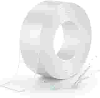Fita Nano Dupla Face Transparente 3cm X 3m – Extra Forte, Reutilizável, Lavável, Multiuso, Fixação Sem Resíduos Para Parede, Decoração, Organização De Casa E Escritório
