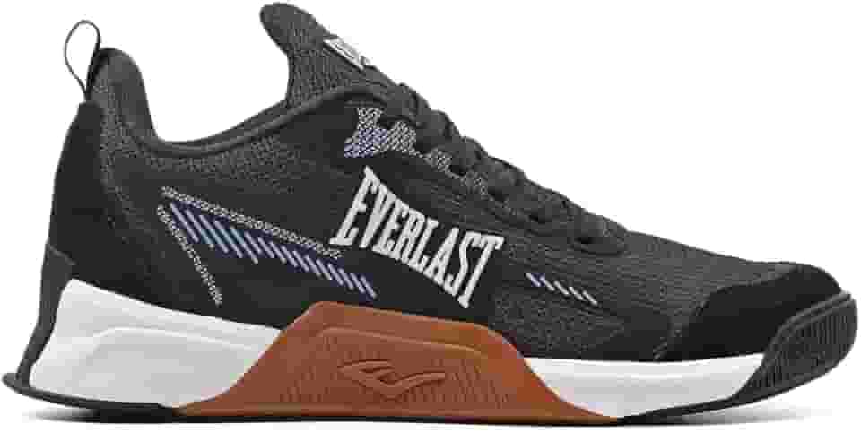 Tênis Everlast Jump 5 Low Masculino Crossfit Treino (Preto/Azul, BR, Adulto, Numérico, 39)