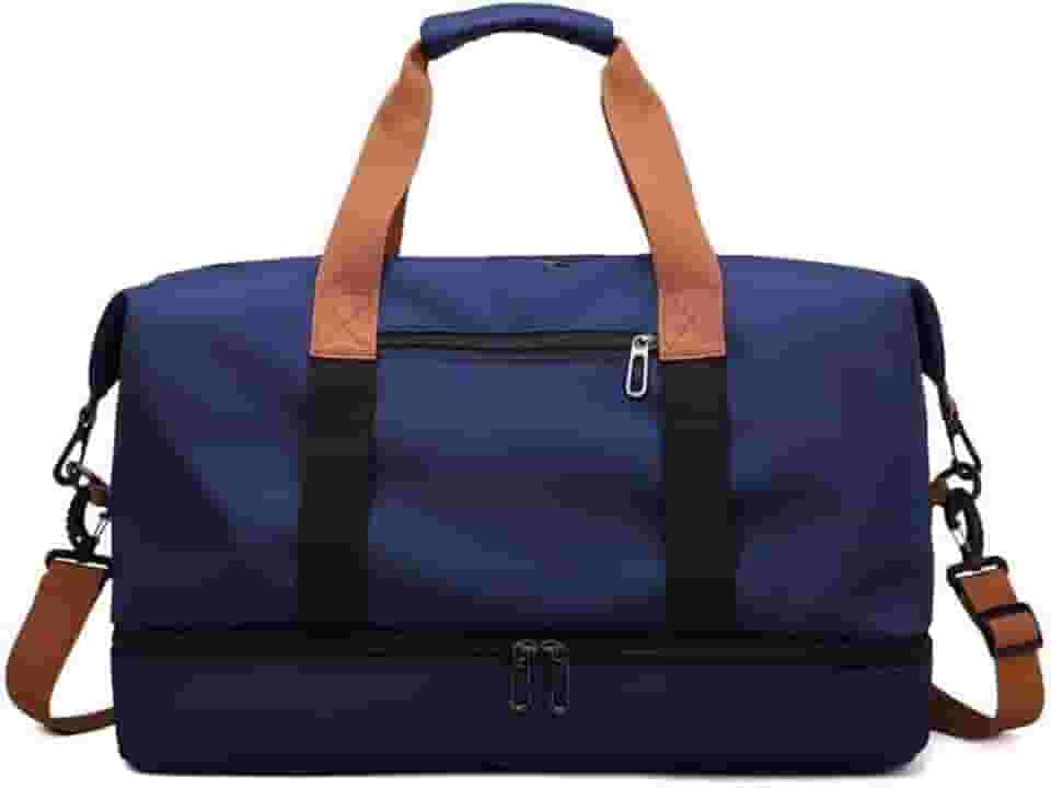 Bolsa grande com EXTENÇÃO para viagem, academia e um grande passeio.(Azul)