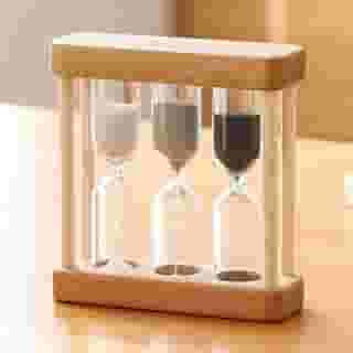 Marrom criativo 1/3/5 minuto de madeira areia vidro ampulheta relógio temporizador decoração casa utensílios de cozinha presente para estilo simples para casa, mesa, escritório decorativo