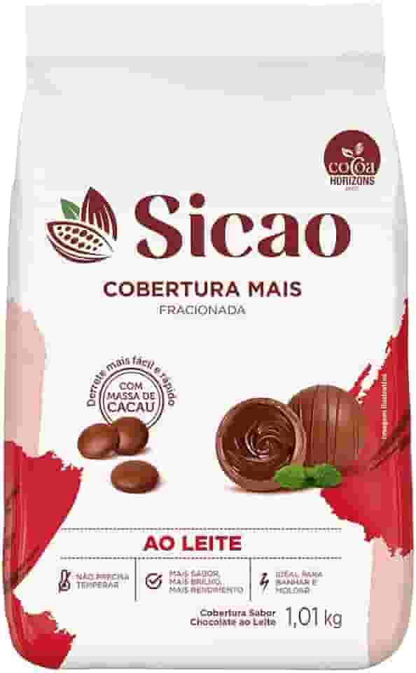 Cobertura Gotas Fracionada Chocolate ao Leite Mais 1,010Kg - Sicao