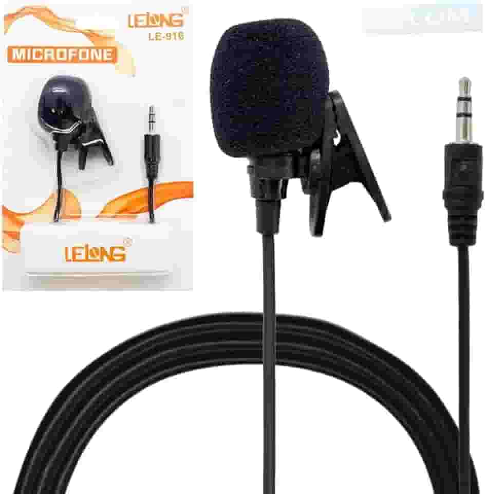 Microfone Lapela com fio Resistente
