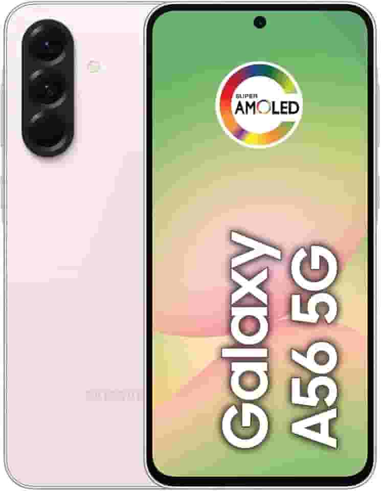 Smartphone Samsung Galaxy A56 5G 128GB, 8GB RAM, Câmera 50MP, IP67, Super AMOLED 6.7", Recursos AI, Rosa