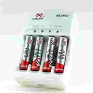 Carregador Pilhas Mox Aa Aaa 9v Com 4 Pilhas Aaa MO-CP52