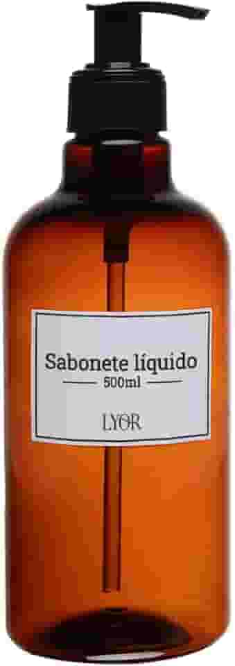 LYOR - Porta Sabonete Líquido de Plástico com Pump Vintage 500ml