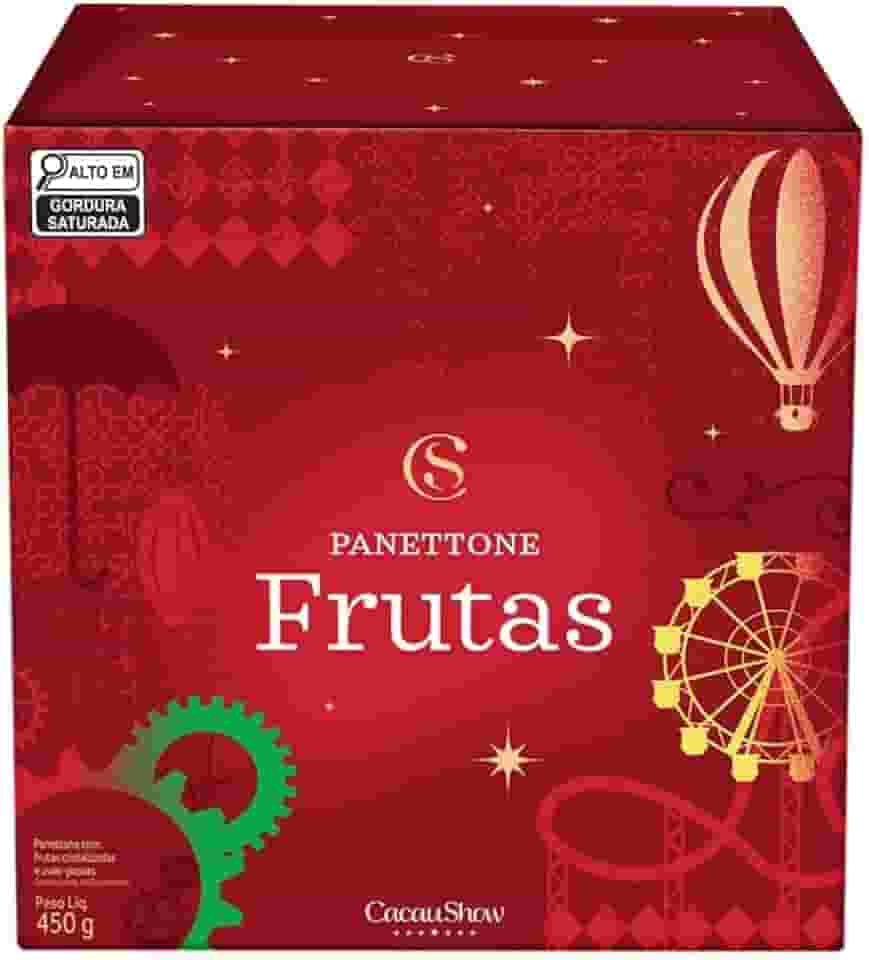 Panettone Frutas Cristalizadas Cacau Show 450g Natal