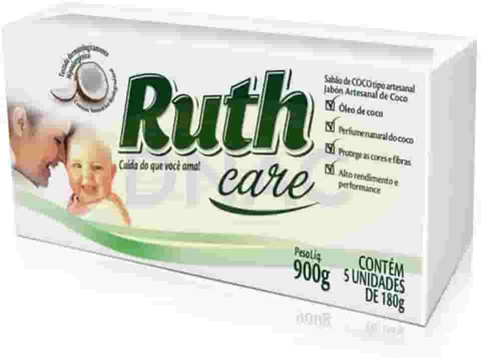 Sabão De Coco Em Barra 5x180g Para Roupas Louças Cabelo - Ruth