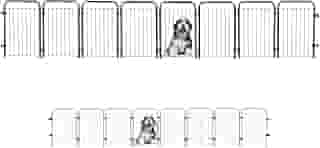 Utility Pet & Lar, Cercado Caes Pet Cachorro Grade Cerca 8 Módulos 51 cm Altura Cor:Preto