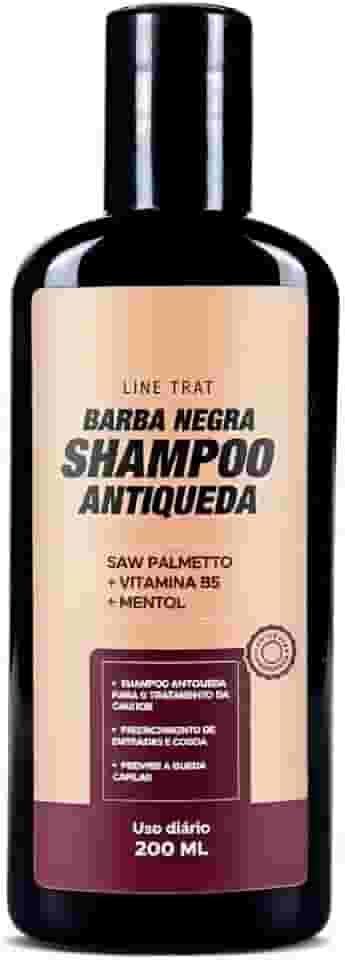 Barba Negra Shampoo Antiqueda com Saw Palmetto e Cafeína – Estimula o Crescimento Capilar e Reduz a Queda – 200ml