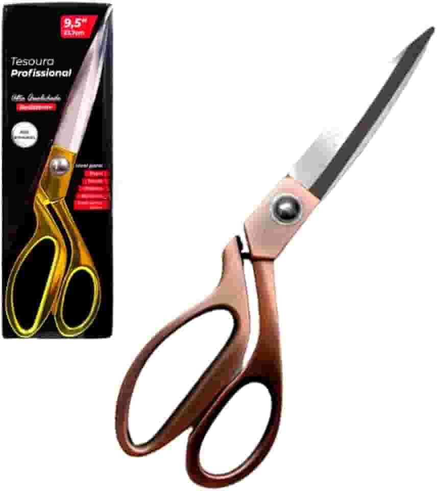 Tesoura Profissional Alfaiate Aço Inox Costura Roupa Tecido Arremate Artesanato 23cm