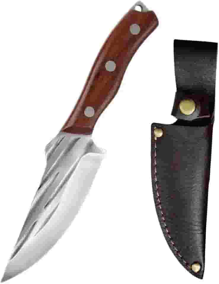 Faca Sobrevivência Tática Militar Pesca Afiada Forjada À Mão Churrasco Desossa