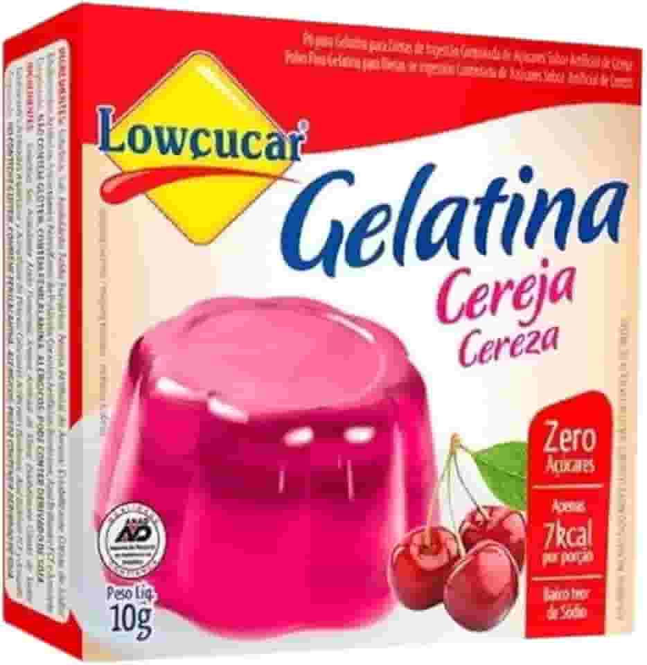 Gelatina Lowçucar Zero Açúcar, Sabores Sortidos, 20 Unidades, 100g