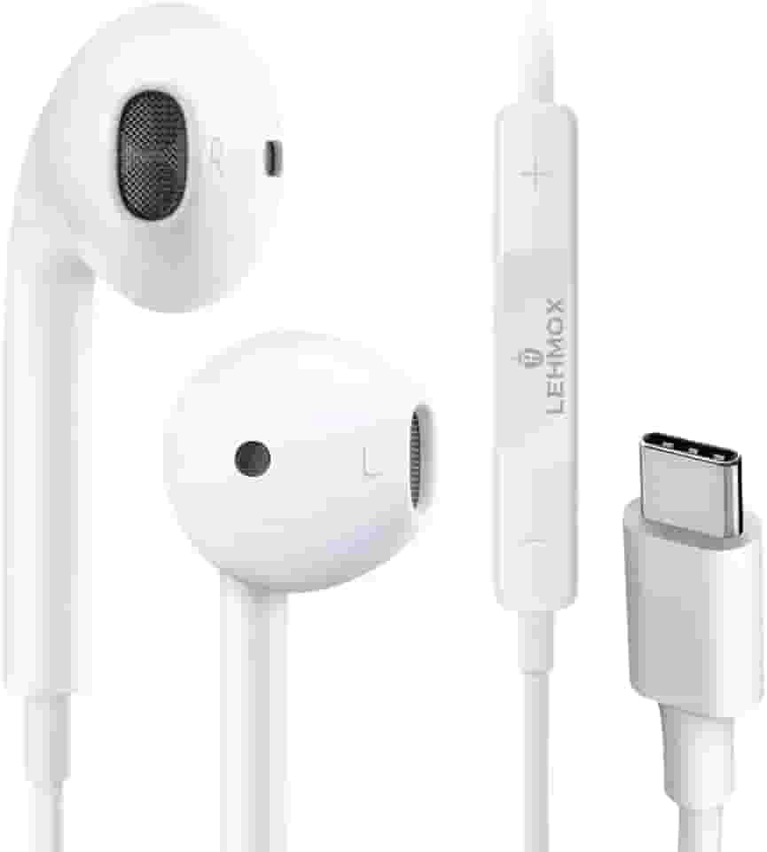 Fones De Ouvido Com Fio Tipo C Microfone Integrado Compativel iPhone 15 15 Pro 15 Pro Max 16 16 Pro Max Com Fio Fones Estéreo Compatíveis ANDROID LG Premium