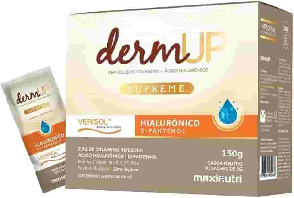 DermUp Supreme Verisol + Ác. Hialurônico e D-Pantenol Sachês 30 x 5g, Maxinutri