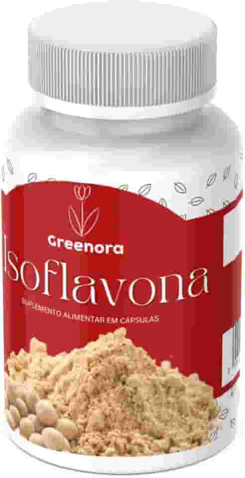 Isoflavona 60 Cápsulas – Suplemento Natural para Equilíbrio Hormonal Feminino, Alívio dos Sintomas da Menopausa e TPM, Rico em Isoflavonas da Soja, Vegano e Sem Glúten (1)