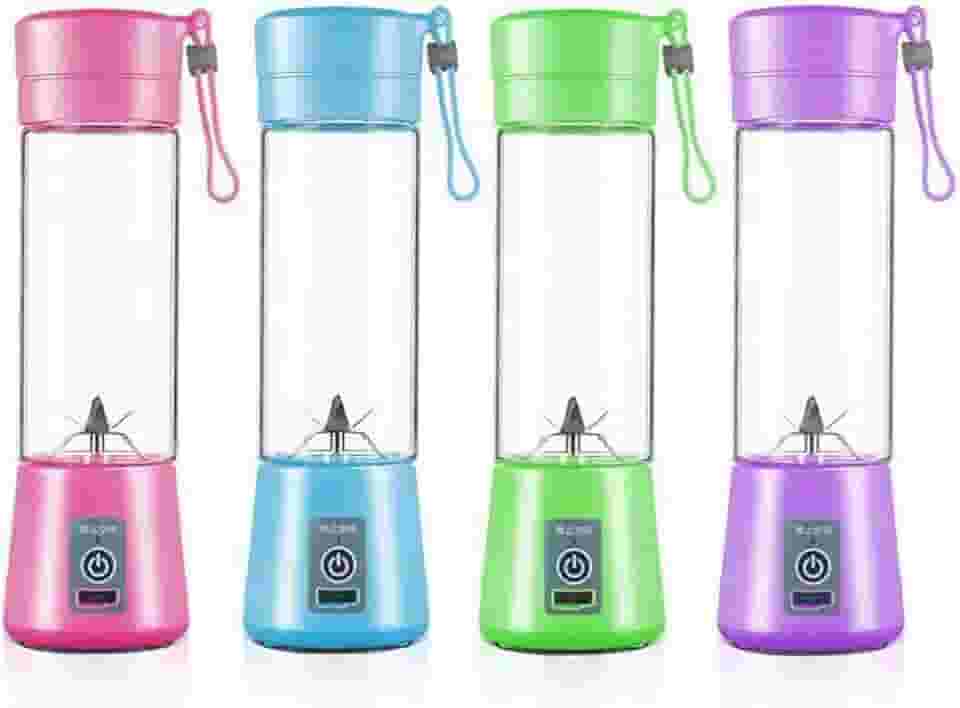 Mini Liquidificador Portatil Mixer Juice Garrafa Portátil Cabo USB 6 Lâminas Shake Coqueteleira Eletrica Sem Fio Squeeze Recarregavel Cor sortidas Premium FastJoy