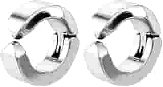 brinco masculino feminino argola pressão aço inox 10mm 1 par