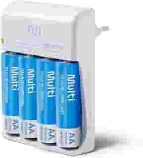 Carregador De Pilhas Multilaser AA/AAA + 4 Pilhas Aa 2500Mah - CB054