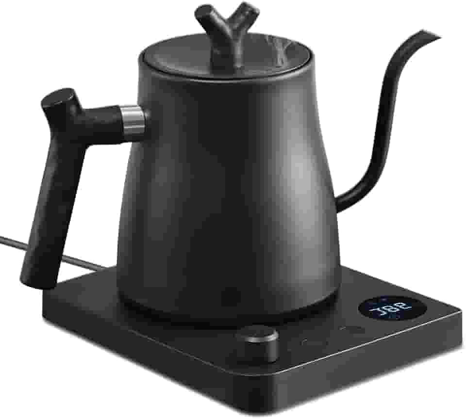 110V, 304 Chaleira Eletrica, 1L Chaleira Bico de Ganso, Chaleira Eletrica Bico de Ganso, Temperatura E Tempo Ajustáveis, Chaleira Bico de Ganso Eletrica, Bico de Ganso, Mantém Quente