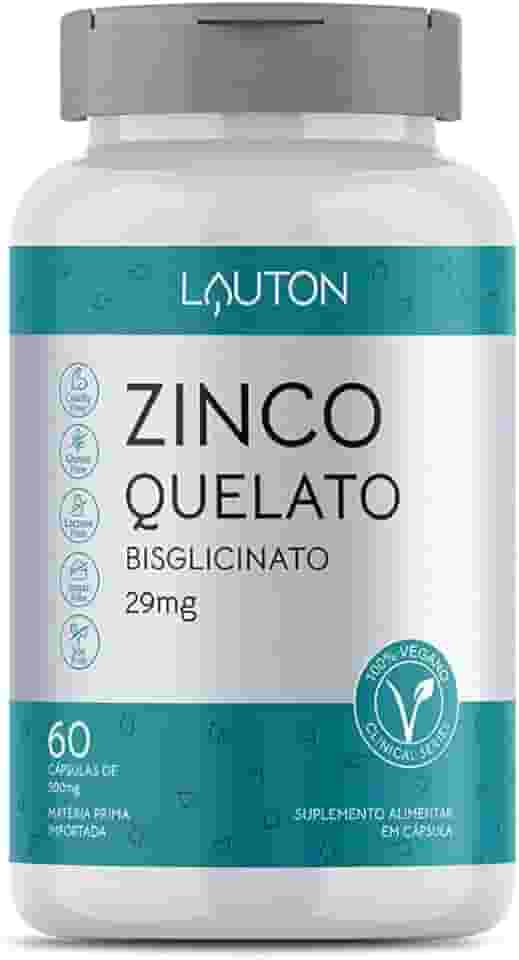 Zinco Quelato - 60 Cápsulas - Lauton Nutrition, Lauton Nutrition