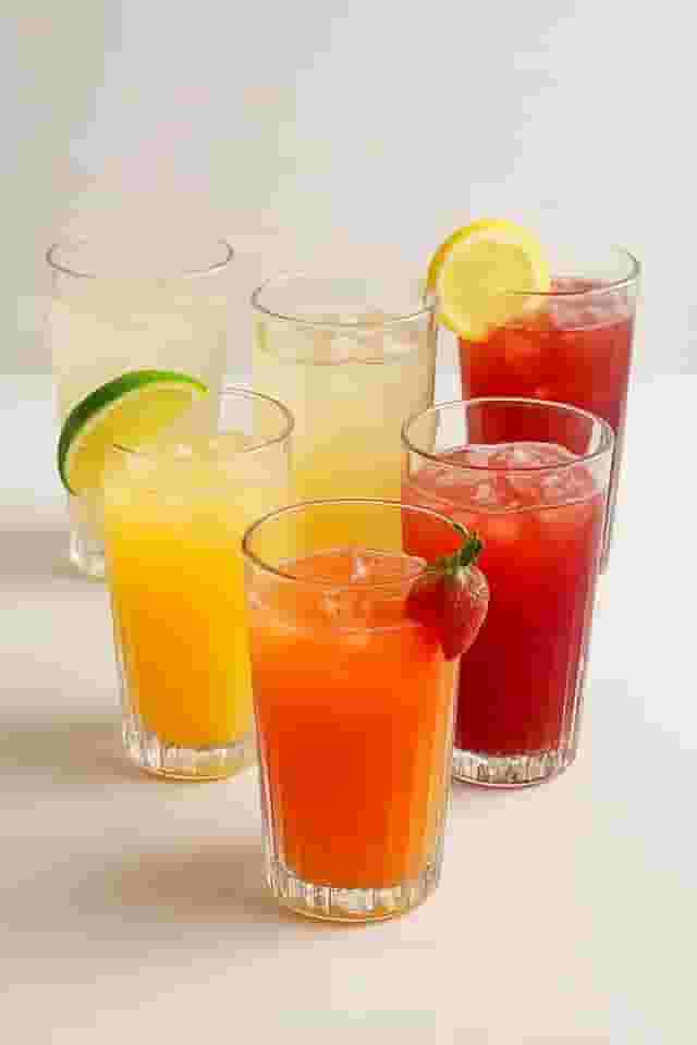 Jogo 6 Copos de Vidro Long Drink 300Ml Transparente Canelado Luxo Para Água Suco E Drinks