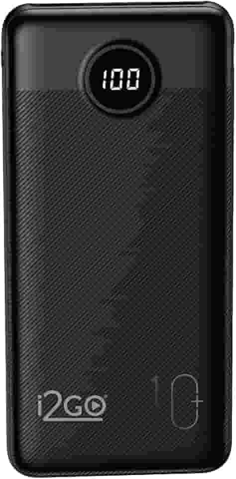 I2GO, Carregador Portátil (Power Bank) Ultra Rápido 10000mAh, Power Delivery 20W, 2 Saídas USB + 1 Saída/Entrada USB-C, Preto, i2GO PRO