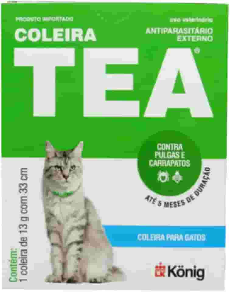 Coleira Antiparasitária Tea Konig para Cães e Gatos