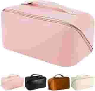 Bolsa Necessaire Feminina Organizador Maquiagem Viagem Blogueira cosméticos Bolsa Cosmética-Lene (Rosa)