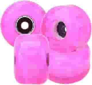 Rodas de skate de 54 mm 82A, 4 peças de rodas de truque rosa piscando com anéis magnéticos para melhor desempenho de patinação