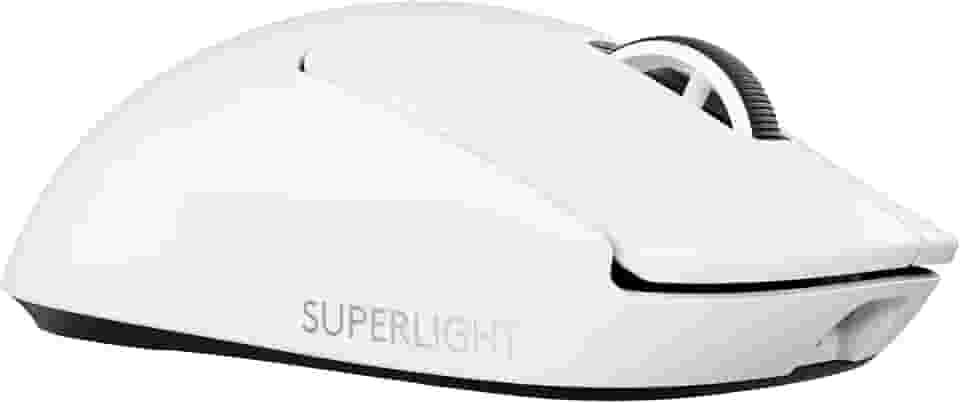Mouse Gamer Sem Fio Logitech G PRO X SUPERLIGHT 2 com Tecnologia LIGHTSPEED, Ultraleve, Switch LIGHTFORCE, Sensor HERO 2 com 44K DPI, 5 botões programáveis e Bateria Recarregável - Branco