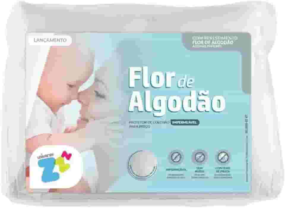 Protetor de colchão Flor de Algodão impermeável para berço em matelassê - 70x130 - Fibrasca, BRANCO