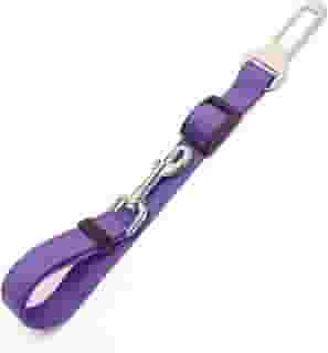 Cinto de Segurança Universal para Cachorro Gato Pet Ajustável com Mosquetão Passeio Seguro (Roxo)
