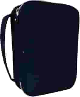 Estojo escolar grande para 100 lapis em Nylon com 25 elasticos (Azul)