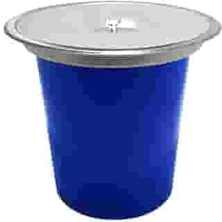 Dona D.cor, Lixeira Inox Escovado 5L De Embutir Pia Cozinha Cesto Lixo 5 Litros Embutido Bancada Granito Marmore Tampa Oculta