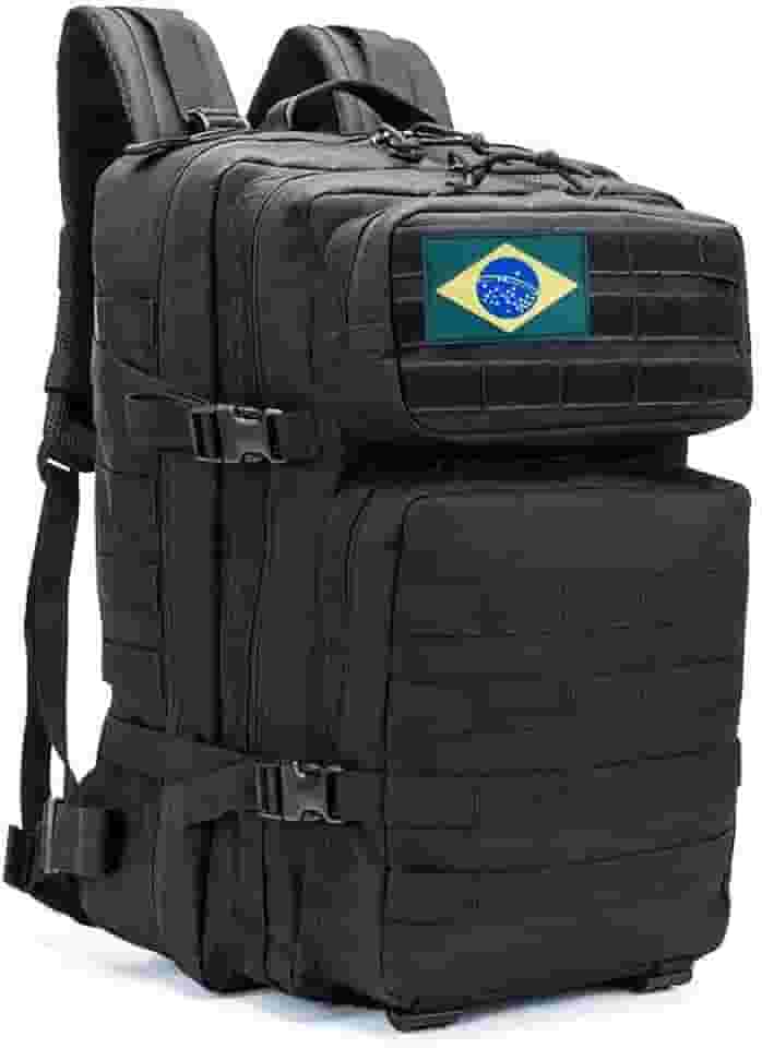 Mochila tática militar, 45 litros, sistema Molle, mochila de grande capacidade para uso militar, mochila de emergência para caminhadas, acampamentos e atividade ao ar livre