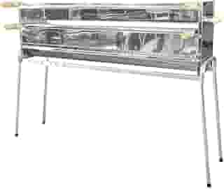 Churrasqueira Grill 2 Grelhas Inox Espetinhos 110cm