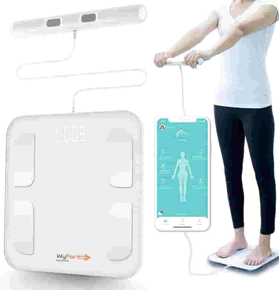 Balança Bioimpedância Digital Smart App Fitdays 8 Sensores WF03 Balança Digital Corporal Banheiro com Homologação Anatel.